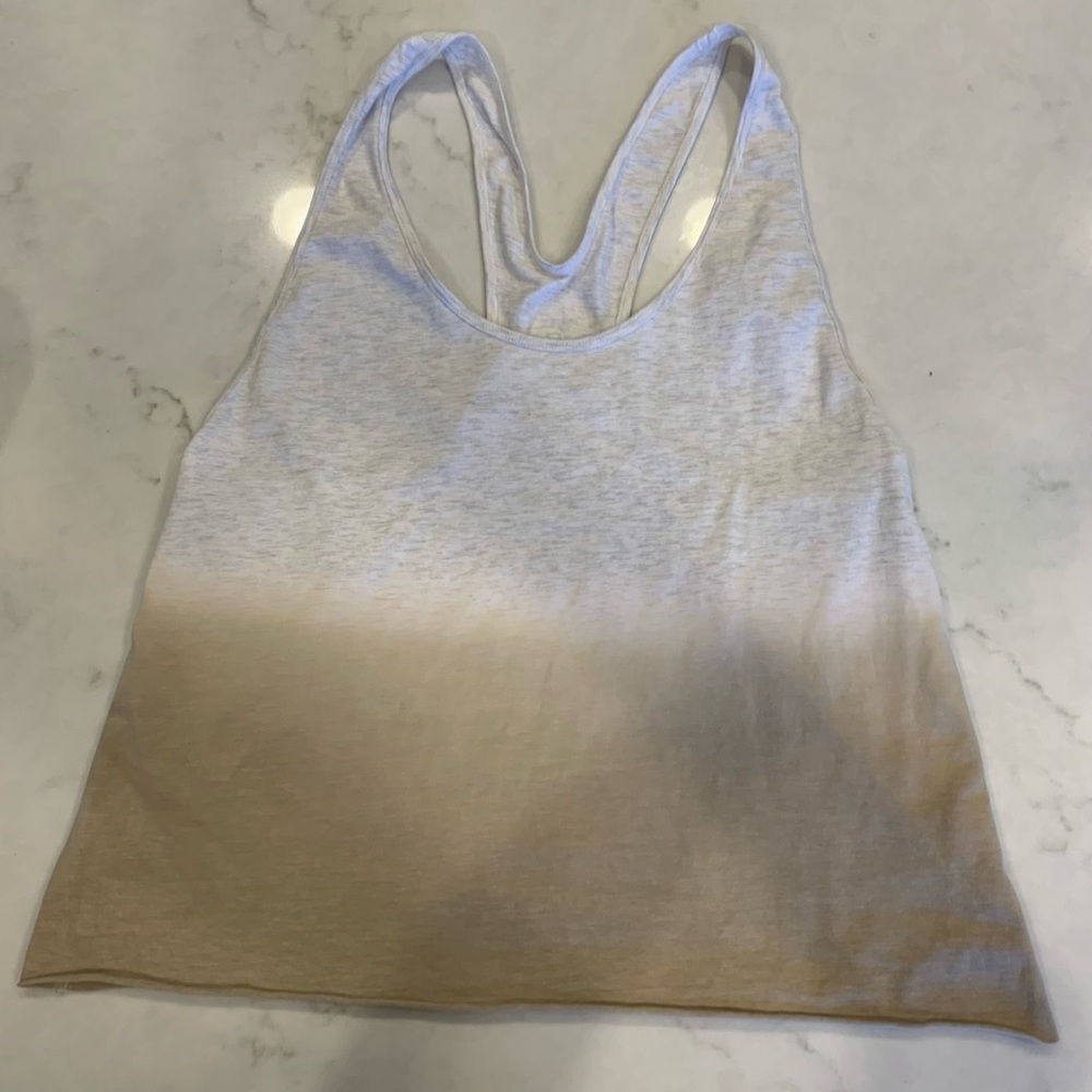 Womens lululemon ombré singlet tank 6 grey tan cropped